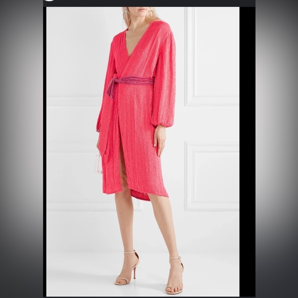 NWT Retrofete Audrey Pink Sequin Dress Size Small
